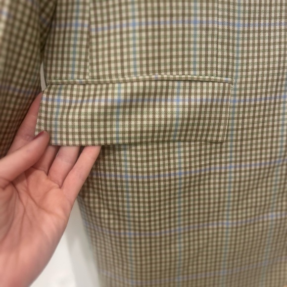 Men's Kiton tan and light blue 100% cashmere blazer! Classic! 52, 7L (US 42) - Picture 4 of 14